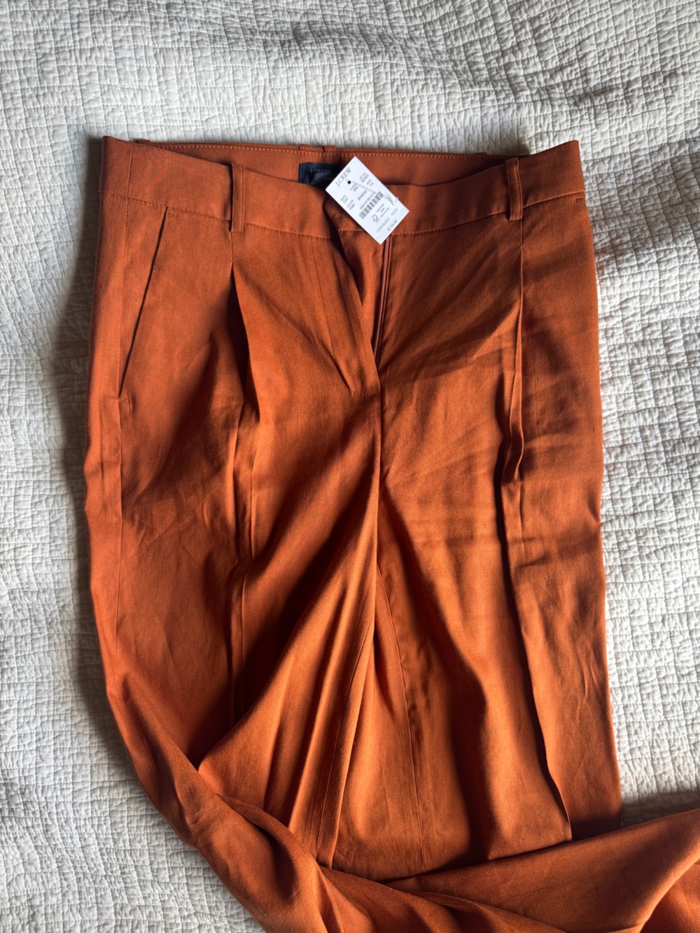 J. Crew Factory Rust Orange Tailored Trousers NWT